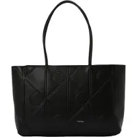 Calvin Klein Emblem Aop Embossed Tote Black Größe: OS | Tote Bags Outlet | Damen | Schwarz