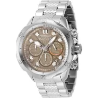 Invicta Racing 47751 Herrenuhr - Quarzwerk - Edelstahl mit braunem Zifferblatt - 45 mm