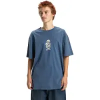 Dc-shoes T-Shirt "Laugh Stack", Herren, Gr. S, blau (schwarz denim), Obermaterial: 75% Baumwolle, 25% Baumwolle., Shirts T-Shirt