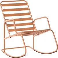 Beliani Schaukelstuhl für den Garten Goldbraun Aluminium Lamellen modernes Design für den Outdoor-Bereich