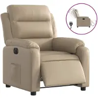 vidaXL Relaxsessel Elektrisch Cappuccino-Braun Kunstleder