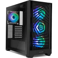 NOX Hummer PLASMA, Midi Tower, PC, Schwarz, ATX, ITX, micro ATX, SPCC, Gehärtetes Glas, Gaming