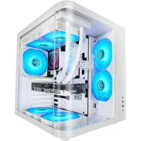 Mars Gaming MC-CURVW, Midi Tower, PC, Schwarz, Weiß, ATX, micro ATX, Mini-ITX, Gaming, 16,5 cm
