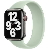 Apple Silikon Solo Loop für das Watch | 38/40/41/42 mm - Größe 7 - Mineral Green