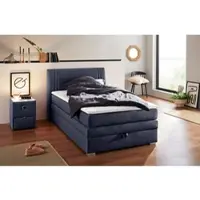 Jockenhöfer Boxspringbett »"Amira", OTTOs Choice! Topseller, mit Bettkasten und Topper« erhältlich in den Breiten 120,140 & 180cm, dunkelblau 313/02, , 29944429-0 Struktur fein
