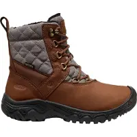 Keen Winterstiefel "GRETA BOOT II WP", Damen, Gr. 38, braun (bison), Leder, Textil, Schuhe Winterstiefel, Snowboots, Winterboots, Winterschuhe, wasserdicht, gefüttert