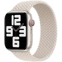 Apple Geflochtenes Solo Loop für Watch | 44/45/46/49 mm - Größe 12 - Starlight