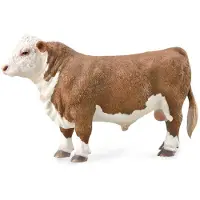 Collecta spielfigur Stier braun/weiß 13 x 8 cm