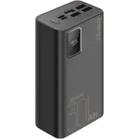 Obal:Me , Powerbank 30000mAh EnergyPulse USB-A/USB-C PD 22,5W mit Digitalanzeige, Schwarz