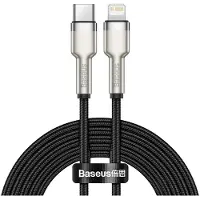 Baseus Cafule, 2 m, Lightning, USB C, Männlich, Männlich, Schwarz
