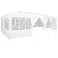 vidaXL Party-Zelt 800 x 400 x 266 cm Weiß Polyethylen