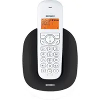 Brondi Manta, DECT-Telefon, Kabelloses Mobilteil, Freisprecheinrichtung, 20 Eintragungen, Anrufer-Identifikation, Schwarz, Weiß