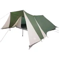 vidaXL Tipi Zelt 12 Personen Grün Taft