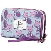 Forever Ninette Nico Wallet lila kompakte Geldbörse mit Reißverschlussfach für Alltag