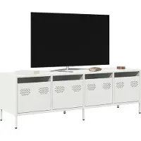 vidaXL TV-Schrank Weiß 135x39x43,5 cm Kaltgewalzter Stahl