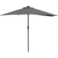 vidaXL Gartensonnenschirm 294 x 150 x 224 cm Polyester und Stahl