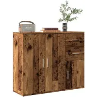 vidaXL Sideboard Altholz-Optik 91x29,5x75 cm Holzwerkstoff