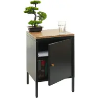 Mendler Nachttisch HWC-L84, Nachtschrank Kommode Beistelltisch Schrank, Metall 63x40x40cm, Melaminbeschichte