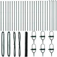 vidaXL Bodenmontierter Sechseckzaun 50 x 1,6 m PVC-beschichteter Stahl
