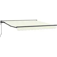 vidaXL Markisenrahmen Creme 300 x 250 cm Polyester mit PolyurethanBeschichtung