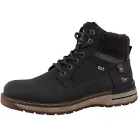 Mustang Winterboots SHOES "Maril", Herren, Gr. 40, Warmfutter, grau (dunkelgrau), Lederimitat, Textil, Schuhe Winterboots, Workerboots, Schnürboots mit TEX-Ausstattung