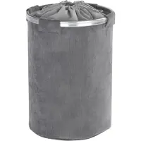 Wenko Wäschebox "Cordoba", grau, B:40cm H:54cm T:40cm, Aluminium, Baumwolle, Polyester, Wäschesammler, Wäschebox