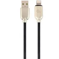Cablexpert CC-USB2R-AMLM-1M, 1 m, USB A, Lightning, Stecker, Stecker, Schwarz