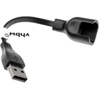 VHBW USB Ladekabel kompatibel mit Huawei Running 4e, 3e Smartwatch Fitnesstracker - Ladestation Schwarz, 12,5 cm