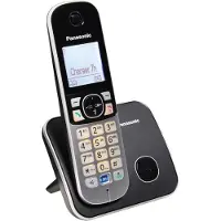 Panasonic KX-TG6811, DECT-Telefon, Freisprecheinrichtung, 120 Eintragungen, Anrufer-Identifikation, Schwarz, Silber