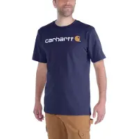 Carhartt - Core Logo S/S - T-Shirt Gr S blau