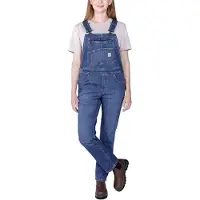 Carhartt Rugged Flex Relaxed Fit Denim Bib Dungarees arches (HE4) S REG