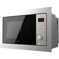 Cecotec Einbau-Mikrowellen mit Teller GrandHeat 2500 Built-In Steel Black