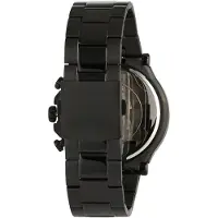 GUESS Herrenuhr Gw0539G3, 46 mm, Schwarz, Edelstahl, achteckig, skelettiertes Multifunktionszifferblatt