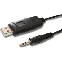 VHBW USB Programmierkabel kompatibel mit Icom IC-A4, IC-A24, IC-F1020, IC-F10, IC-A5, IC-A23, IC-E90, IC-A6, IC-E208, IC-A110 Funkgerät, schwarz
