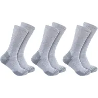 Carhartt Midweight Cotton Blend Crew Sock 3 Pair grey (GRY) M