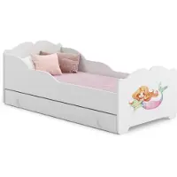 Kobi Meble s. c. Kinderbett Anna 160x80 mit Schublade - Meerjungfrau