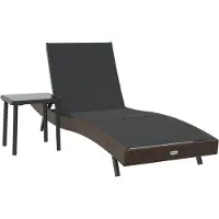 vidaXL Sonnenliege 2 stk. Poly-Rattan Schwarz und Braun