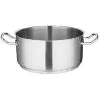 Vogue Edelstahl Kochtopf 7,5L, Ø 28 cm, 12 cm hoch, Induktionsgeeignet, spülmaschinenfest, mit verschweißten Griffen