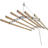 Monster Deckentrockner aus Holz - Weiß - 1.8m