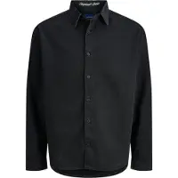 Jack & Jones Langarmhemd "JORNORREBRO DENIM SHIRT LS SN", Herren, Gr. M, N-Gr, schwarz denim, Web, Obermaterial: 100% Baumwolle, unifarben, relaxed fit, Hemden Langarmhemd