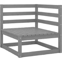 vidaXL 2-tlg. Garten-Lounge-Set mit Kissen Grau Kiefer Massivholz