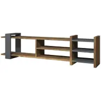 Skye Decor , Zeyna- ZeynaPUQ, Nussbaumfarbe,Anthrazit, TV-Schränke, 40x156x29,6 cm, 100% Melaminbeschichtete Partikelplatte