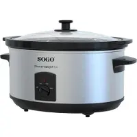 Sogo OLL-SS-10795, 5,5 l, Schwarz, Edelstahl, Drehregler, 8 Person(en), Edelstahl, Glas