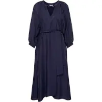 Seidensticker Sommerkleid "Schwarze Rose", Damen, Gr. L40, Normalgrößen, blau (dunkelblau), 88% Modal, 12% Polyester, unifarben, oversize, Rundhals, Kleider Sommerkleid, 3/4 Rundhals Uni