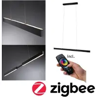 Paulmann LED-Hängelampe Aptare, schwarz, 2700K, smart, dim.