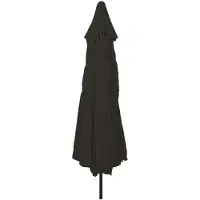 vidaXL Garten-Sonnenschirm Schwarz 394 x 394 x 248 cm
