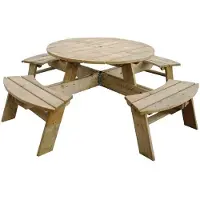 Rowlinson Runder Picknicktisch Aus Holz