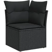 vidaXL Gartensofa-set 9 stk. Schwarz Poly-Rattan
