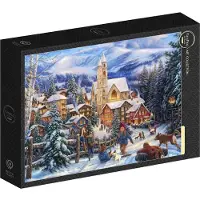 Grafika Puzzle Chuck Pinson - Sledding To Town - 500 Teile Legespiel