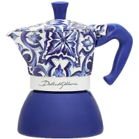 Bialetti 5356 Manuelle Kaffeemaschine Mokka-Kanne 0,19 l Blau, Weiß